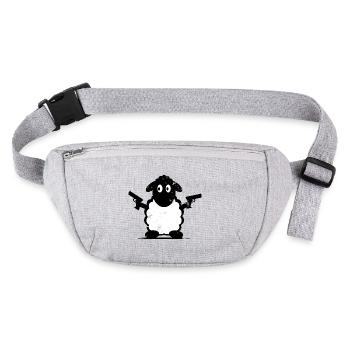 Mouton avec revolver - Sac banane recyclé Stanley/Stella - gris chiné - Devant