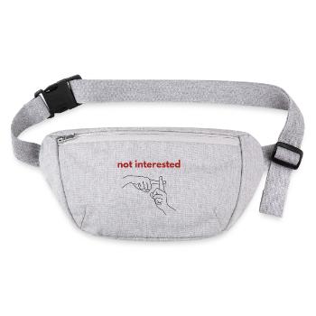 Not interested - Stanley/Stella recycled Hip Bag  - heather grey - Front