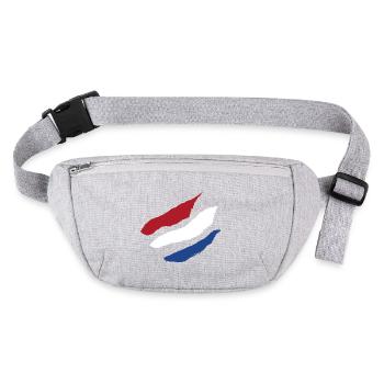 Drapeau des Pays-Bas - Rayures Brosse - Sac banane recyclé Stanley/Stella - gris chiné - Devant