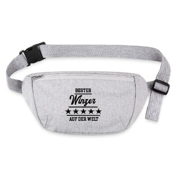 Bester Winzer Weltbester Weinbauer Winzerei - Stanley/Stella recycelte Gürteltasche - Grau meliert - Vorne
