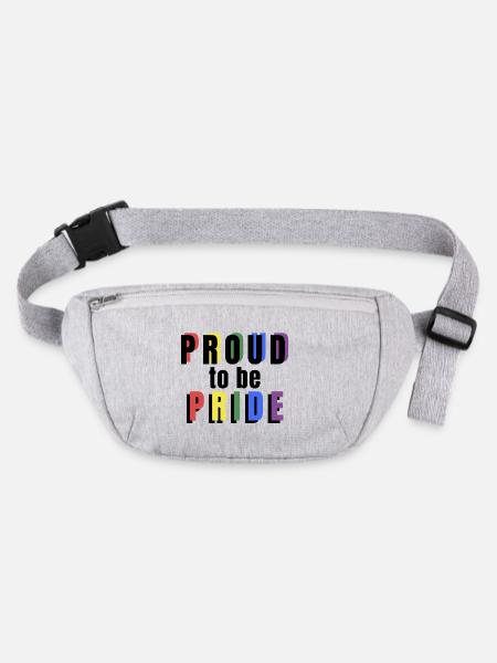 PRIDE PROUD to be Pride black - Stanley/Stella recycelte Gürteltasche - Grau meliert - Vorne