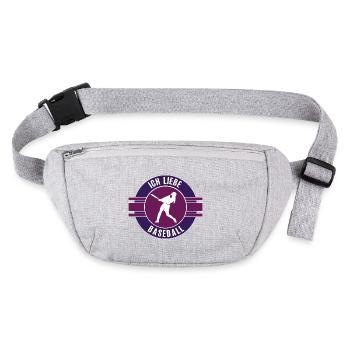 Baseball Team Mannschaft Spielerin Baseballerin - Stanley/Stella recycelte Gürteltasche - Grau meliert - Vorne