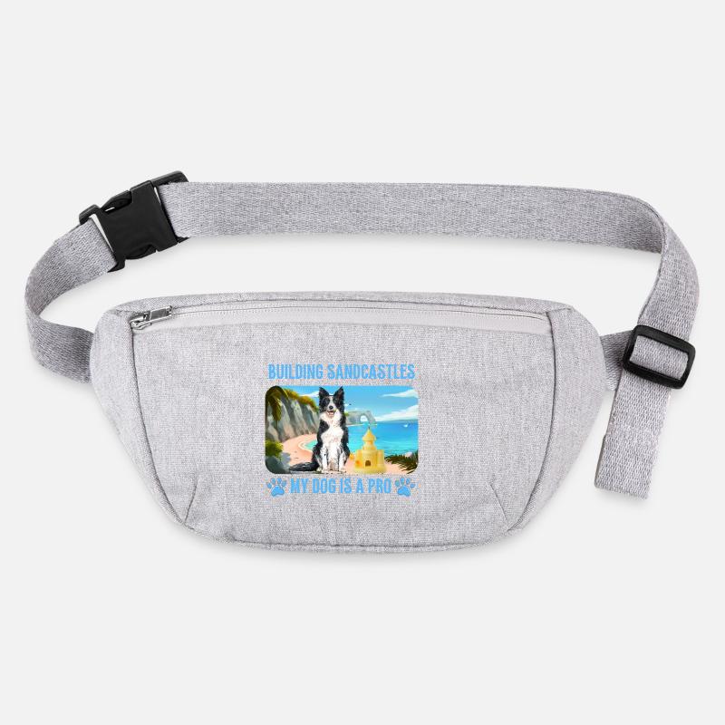 Mein Hund am Strand Stanley/Stella recycelte Gürteltasche