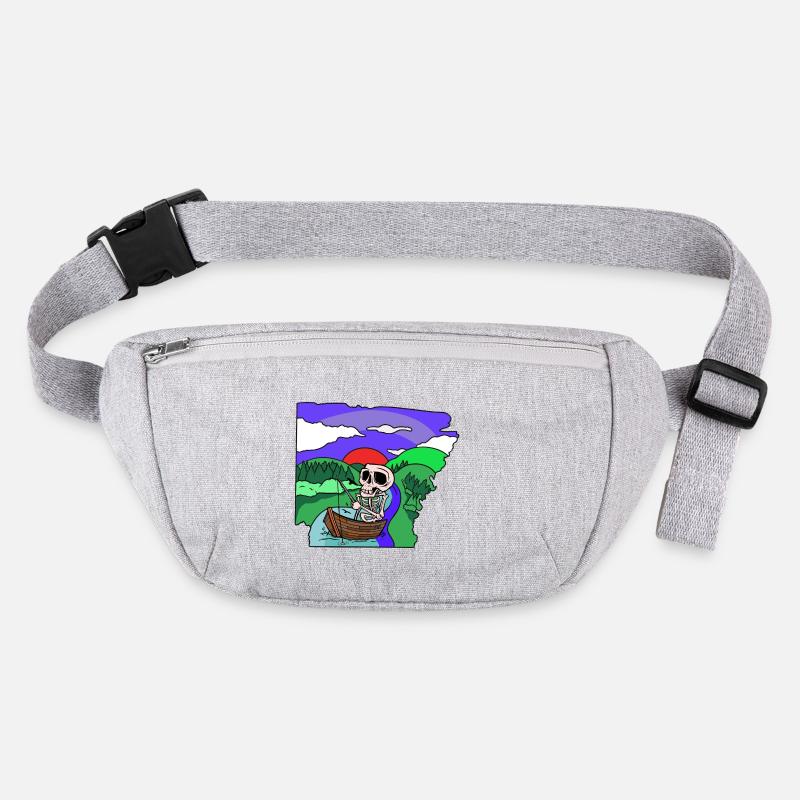 Pêcheur, Squelette Pêche, Pêche, Hobby, Pêche, Nature Sac banane recyclé Stanley/Stella