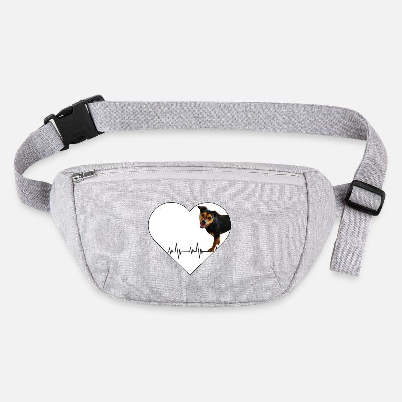 Herzschlag-Hund: Liebe mit Puls Stanley/Stella recycelte Gürteltasche