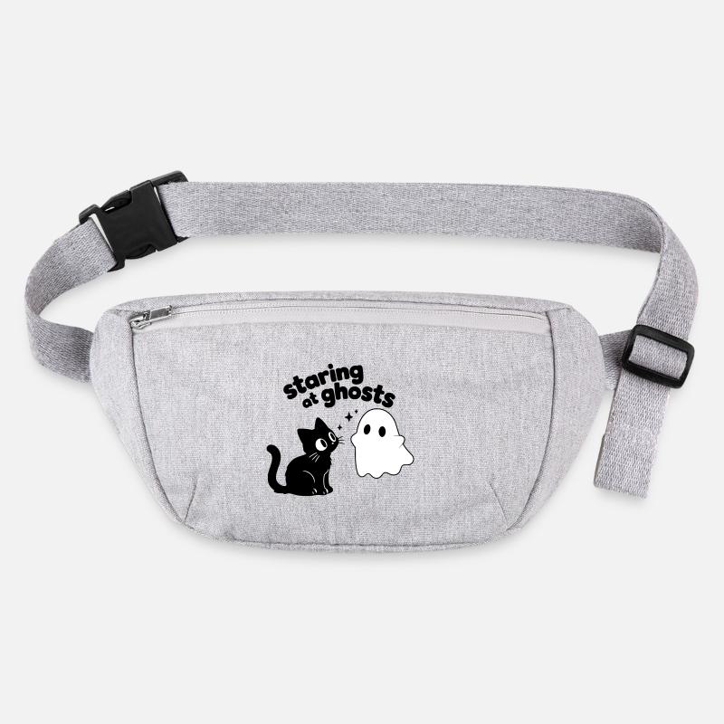 Süße Katze trifft Geist | Minimal Halloween Motiv Stanley/Stella recycelte Gürteltasche