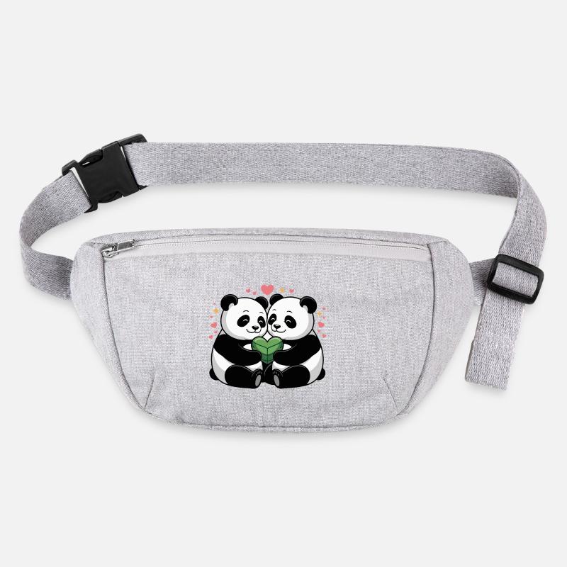 Couples de pandas amoureux Sac banane recyclé Stanley/Stella