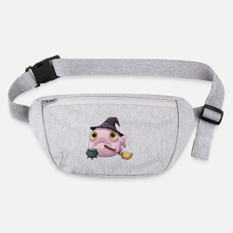 Poisson-Blobfish Drôle - Chapeau de Sorcière et Chaudron Magique Sac banane recyclé Stanley/Stella