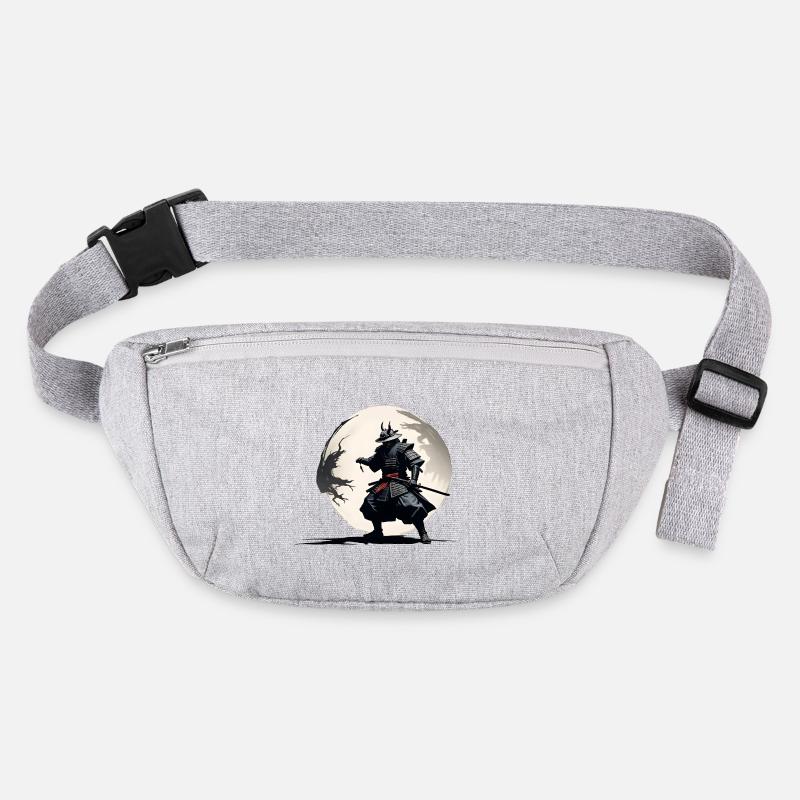 Samurai warrior in the full moon Stanley/Stella recycled Hip Bag 