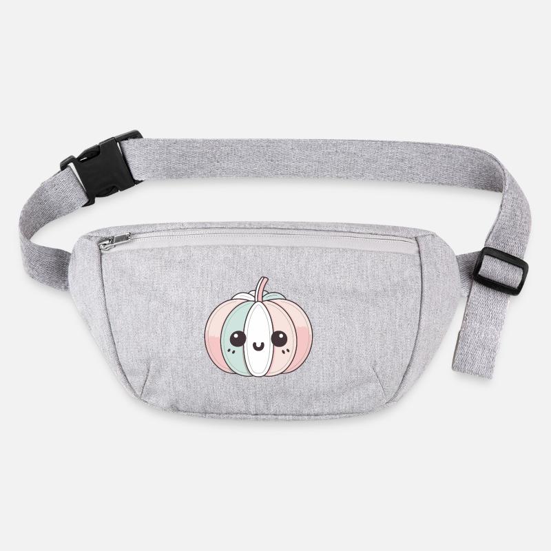 Pastel Pumpkin Kawaii Smiling Stanley/Stella recycled Hip Bag 