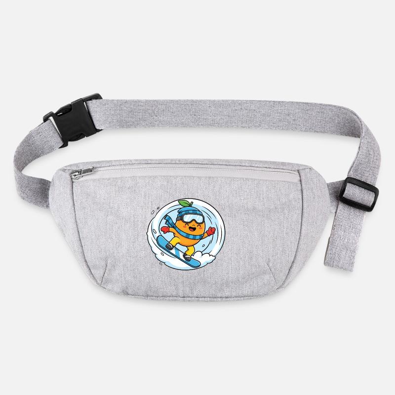 Snowboardende Orange Winter Snowboard Spass Stanley/Stella recycelte Gürteltasche
