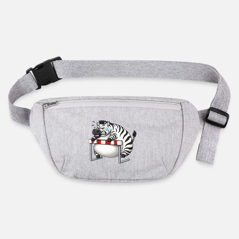 Funny Zebra Cartoon Clumsy Hurdle Race Stanley/Stella recycled Hip Bag 