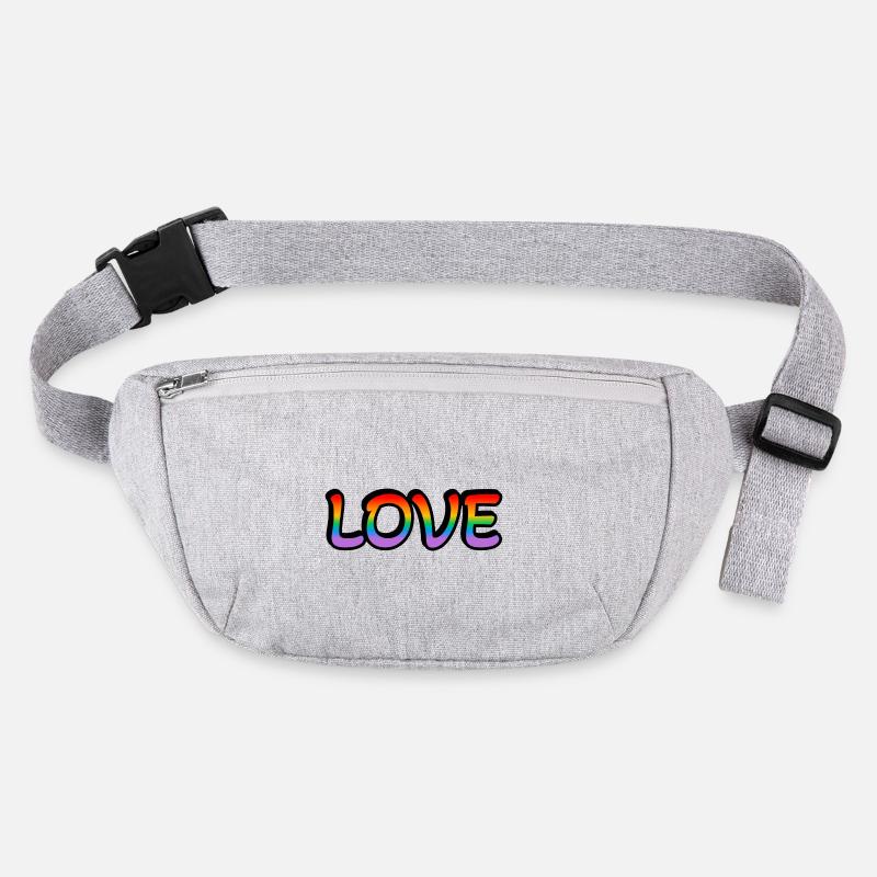 Retro Regenbogen Liebe Stanley/Stella recycelte Gürteltasche