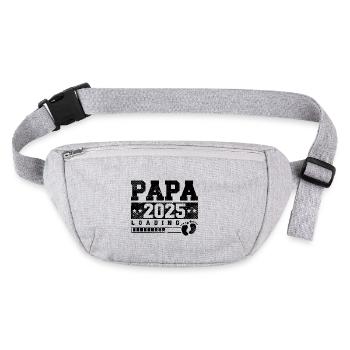 Papa 2025 loading - Stanley/Stella recycelte Gürteltasche - Grau meliert - Vorne