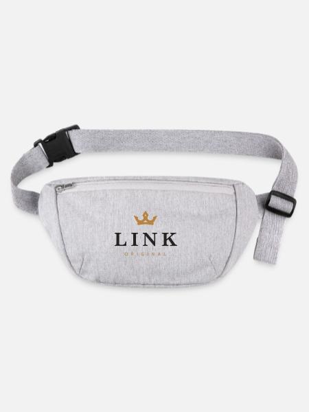 Link Original Family Logo - Stanley/Stella recycled Hip Bag  - heather grey - Front