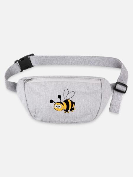 Bee - Bee - Honey - Stanley/Stella recycled Hip Bag  - heather grey - Front