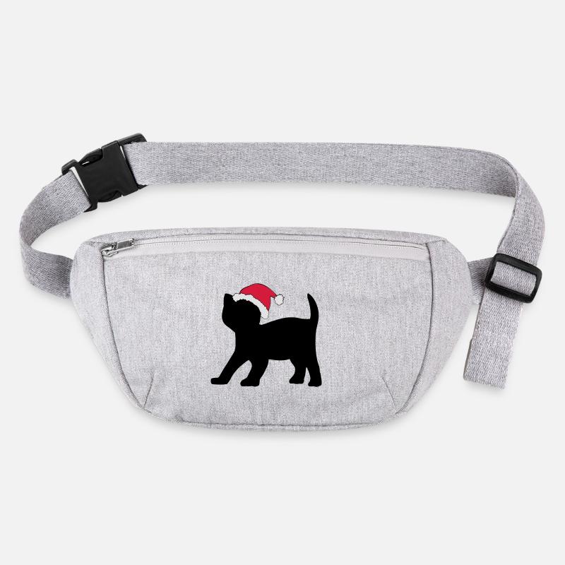 Chaton dans un chapeau de Noël. Sac banane recyclé Stanley/Stella