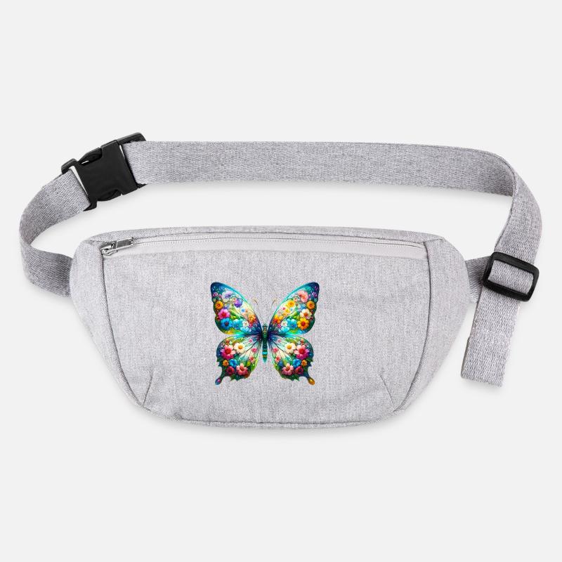 Schmetterling mit Blumen verziert Stanley/Stella recycelte Gürteltasche