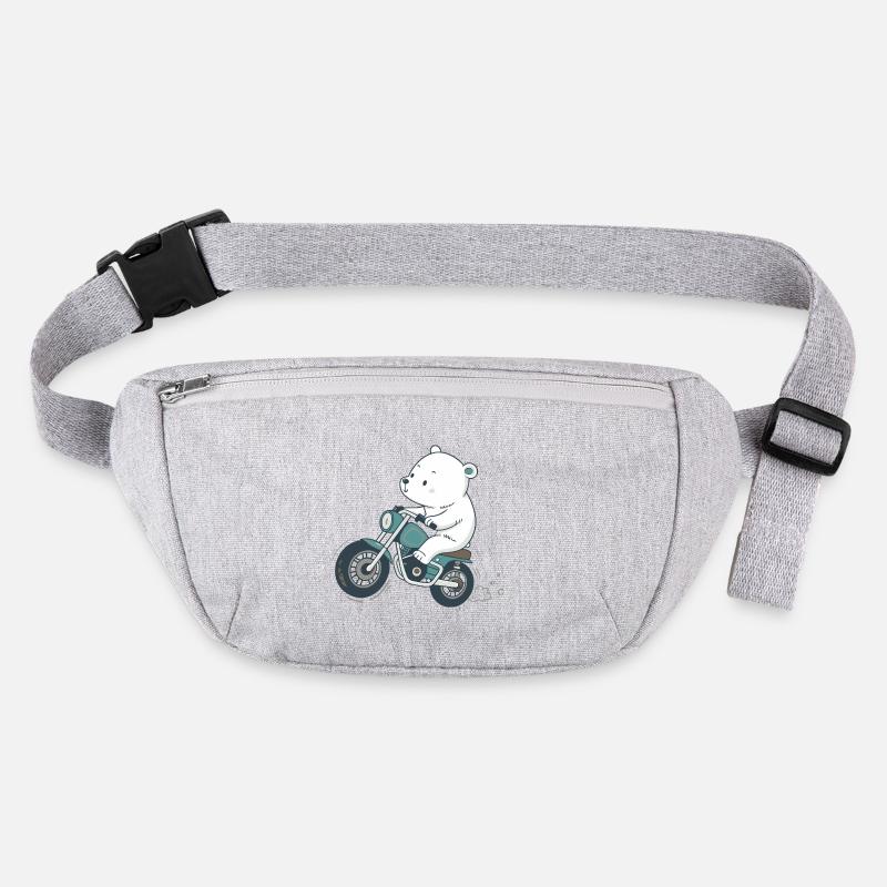 Vintage Motorcycle Teddy Bear Stanley/Stella recycled Hip Bag 