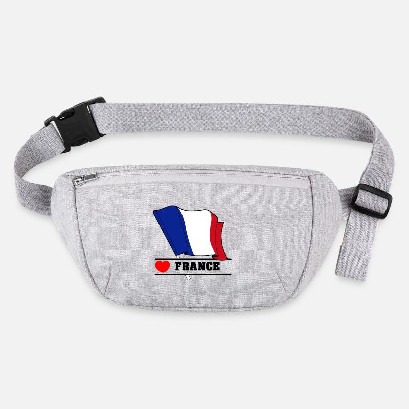 Cœur du drapeau français Sac banane recyclé Stanley/Stella