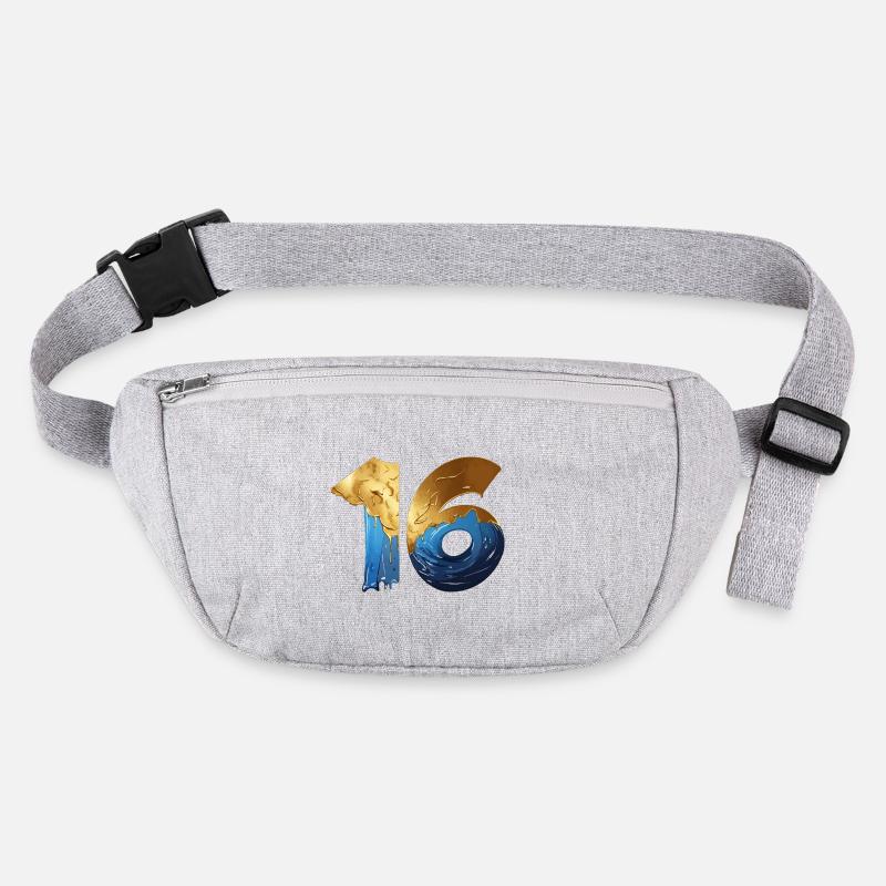 NR. 16 NUMMER 16 COOL 16. GEBURTSTAG Stanley/Stella recycelte Gürteltasche