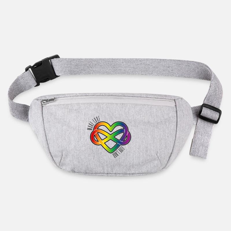 Polyamory Heart: Make Love & Don't Hate (black) Stanley/Stella recycelte Gürteltasche