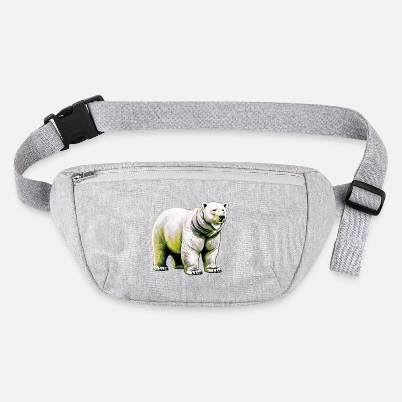 Weißer Eisbär Stanley/Stella recycelte Gürteltasche