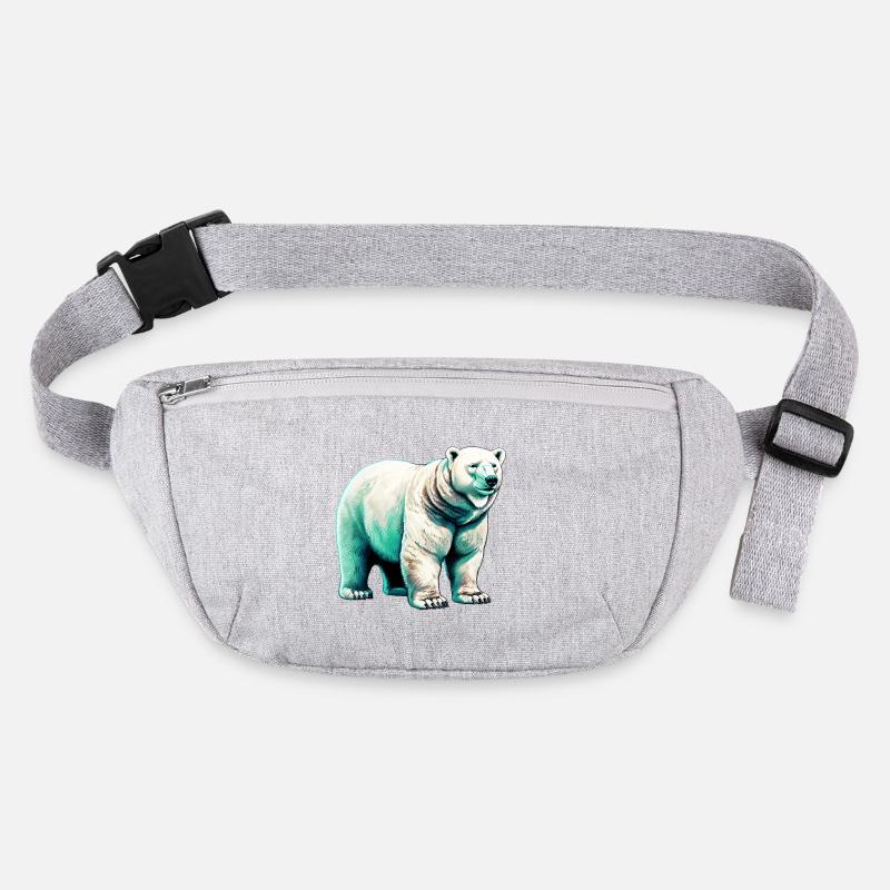 Weißer Eisbär Stanley/Stella recycelte Gürteltasche