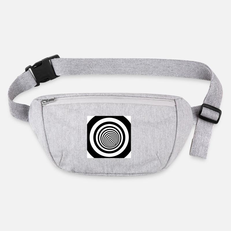 Spirale hypnotique noir et blanc Sac banane recyclé Stanley/Stella