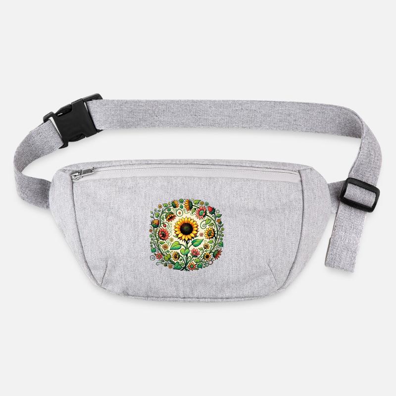 Sunflower Circular Mandala Stanley/Stella recycled Hip Bag 