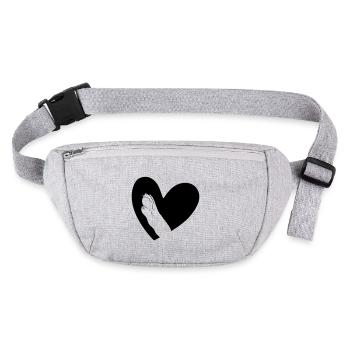 DogLove - Stanley/Stella recycelte Gürteltasche - Grau meliert - Vorne