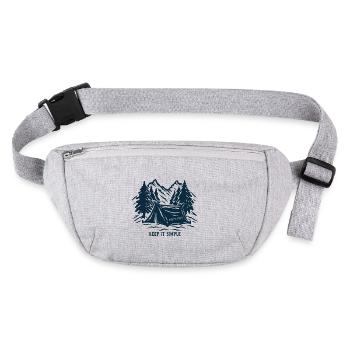 Camping Camper - Stanley/Stella recycled Hip Bag  - heather grey - Front