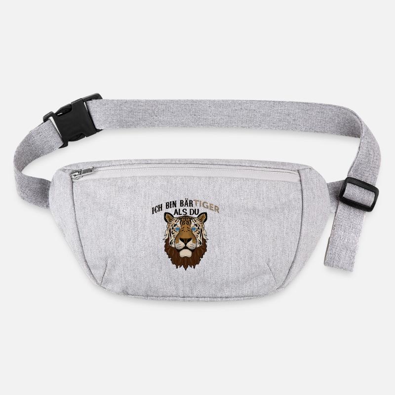 Ich bin BärTiger als du - Stanley/Stella recycelte Gürteltasche - Grau meliert