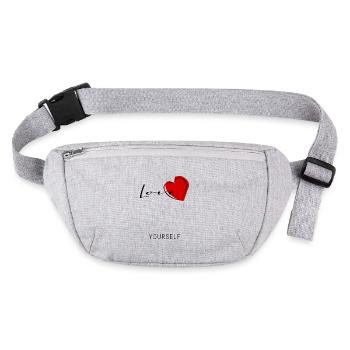 love yourself - Stanley/Stella recycled Hip Bag  - heather grey - Front