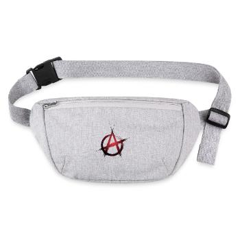 Anarchy symbol - Stanley/Stella recycled Hip Bag  - heather grey - Front