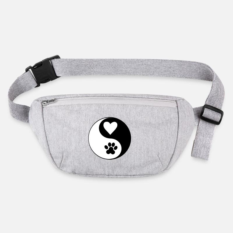 Heart Paws YinYang Contrast Design Stanley/Stella recycled Hip Bag 