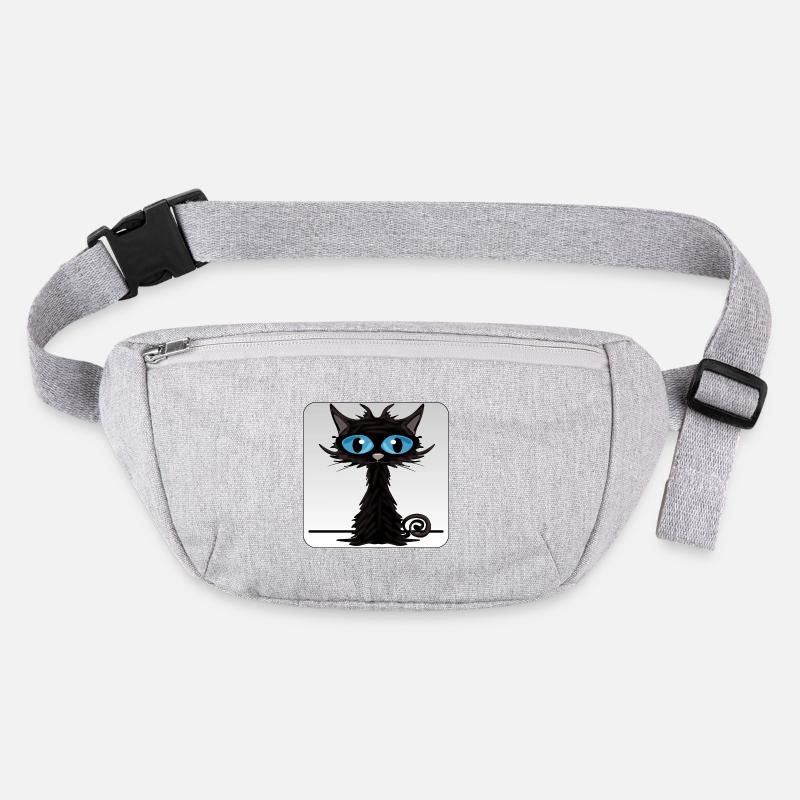 Black cat with blue eyes Stanley/Stella recycled Hip Bag 