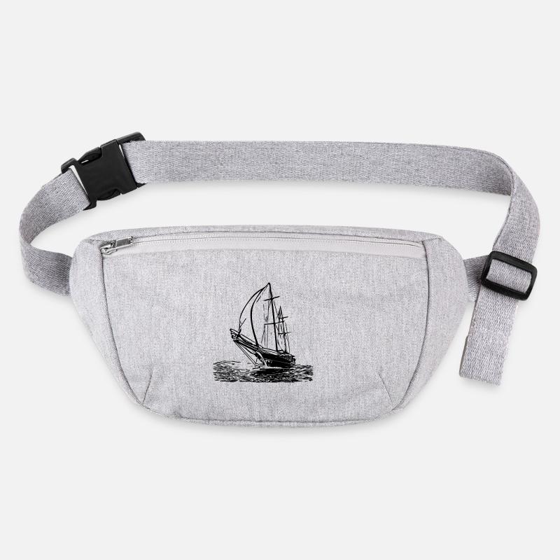 Sleek sailing ship with sails Stanley/Stella recycled Hip Bag 