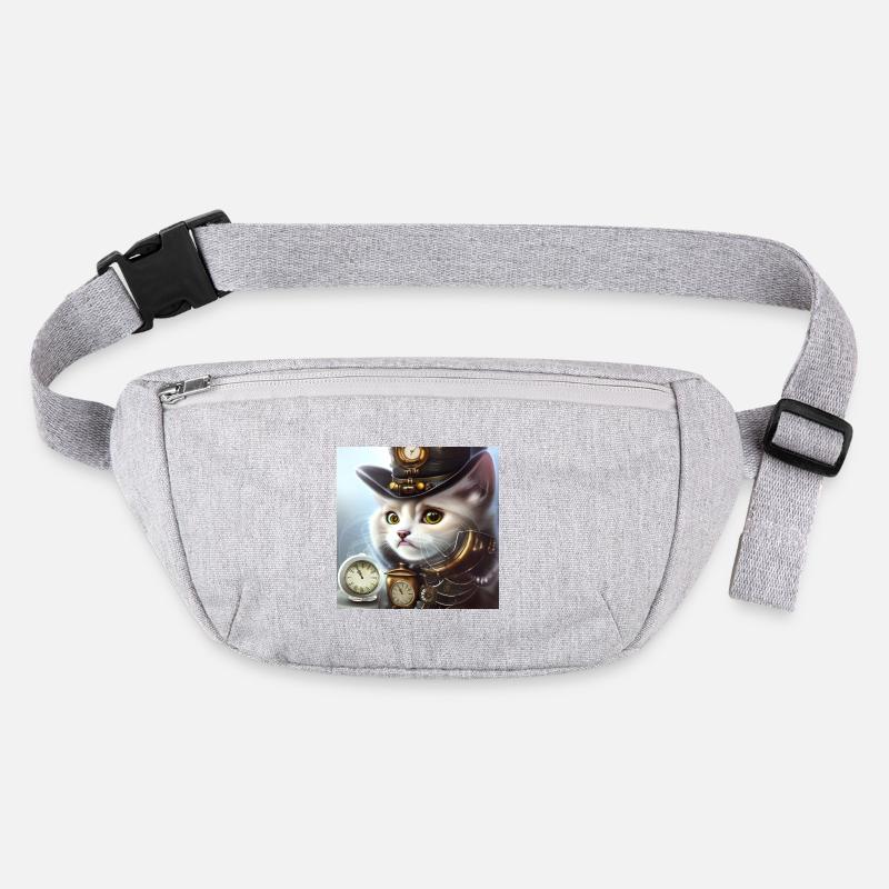 Cute steampunk kitten Stanley/Stella recycled Hip Bag 
