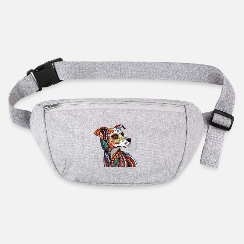 Zentangle-Hund Stanley/Stella recycelte Gürteltasche