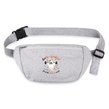 Booty Workout Funny Halloween Ghost for Fitness - Stanley/Stella recycled Hip Bag  - heather grey - Front