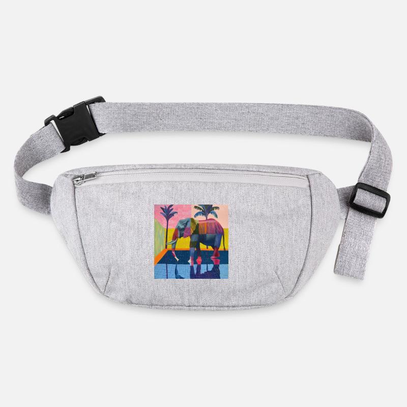 elefant, bunt, tier, geschenk, geschenkidee Stanley/Stella recycelte Gürteltasche