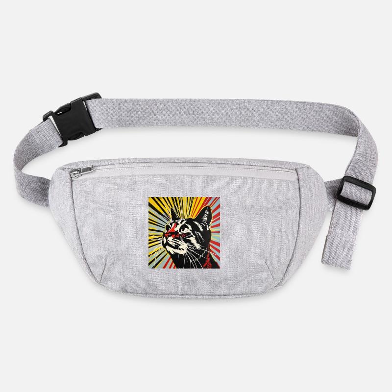 Chat, motif de chat, bande dessinée Sac banane recyclé Stanley/Stella