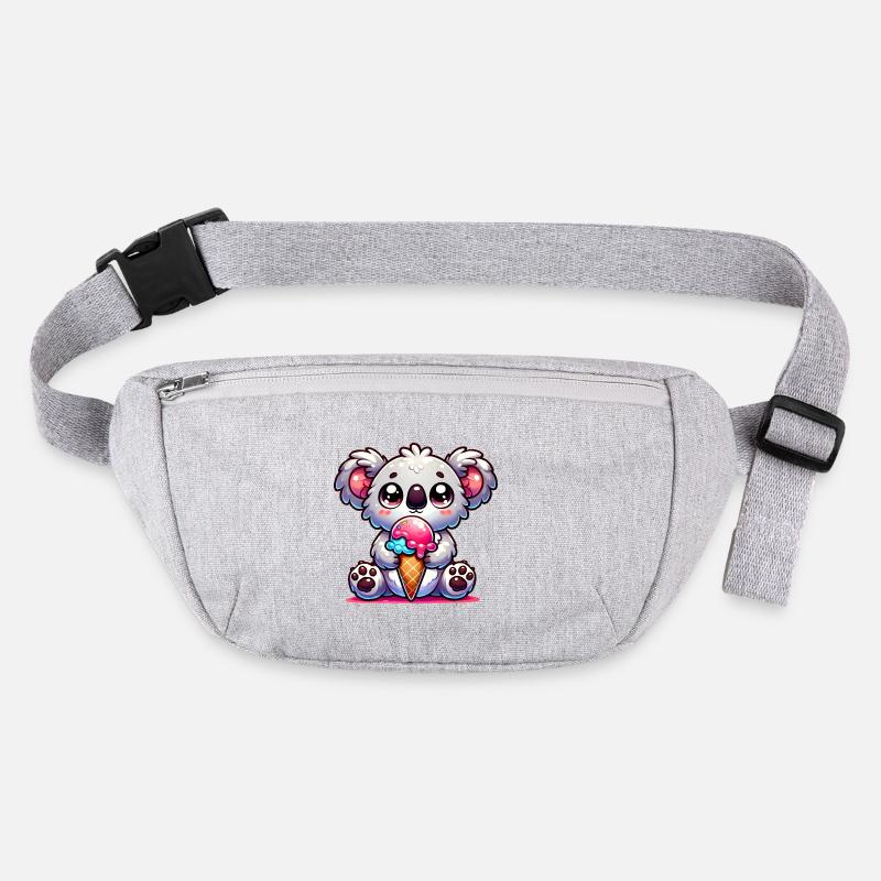 Der niedliche Koala genießt ein buntes Eis Stanley/Stella recycelte Gürteltasche