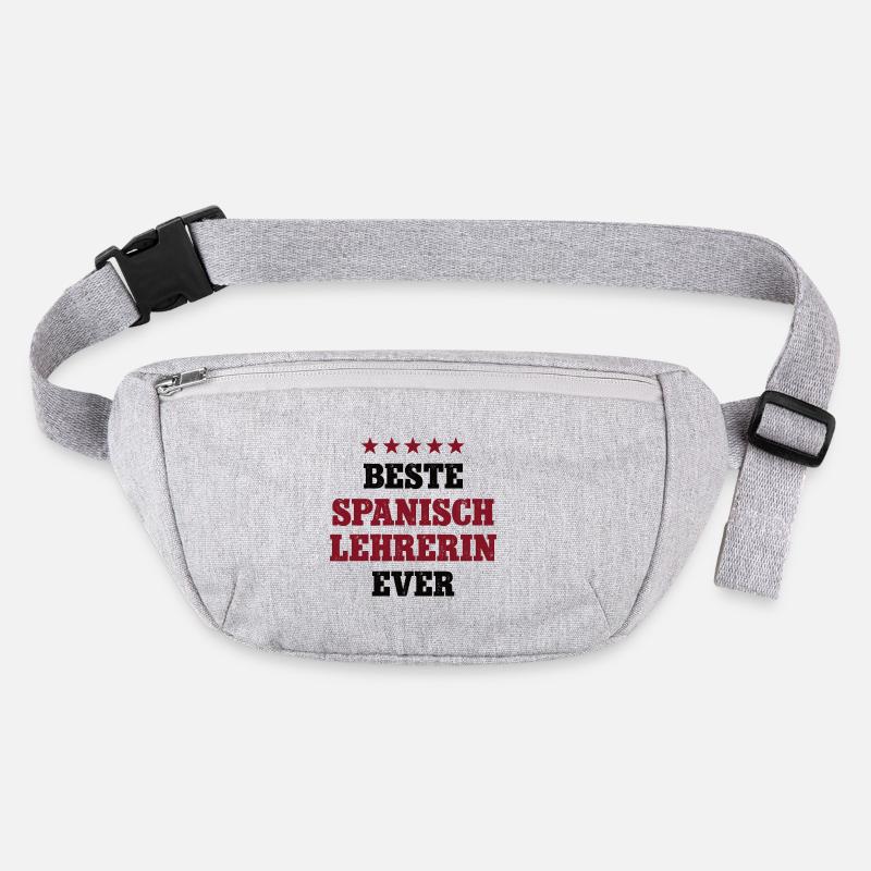 Beste Spanisch Lehrerin Schule Spanish Teacher - Stanley/Stella recycelte Gürteltasche - Grau meliert