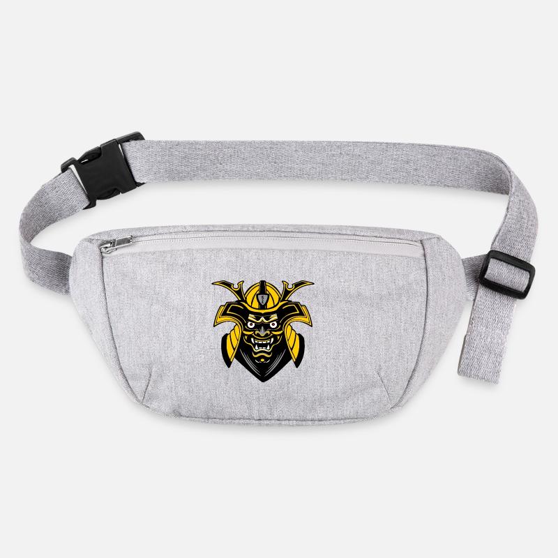 SMenpō Gold-Black Samurai Mask Stanley/Stella recycled Hip Bag 