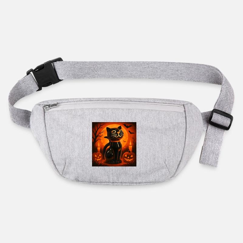 Grusel Katze Halloween Geschenk Stanley/Stella recycelte Gürteltasche
