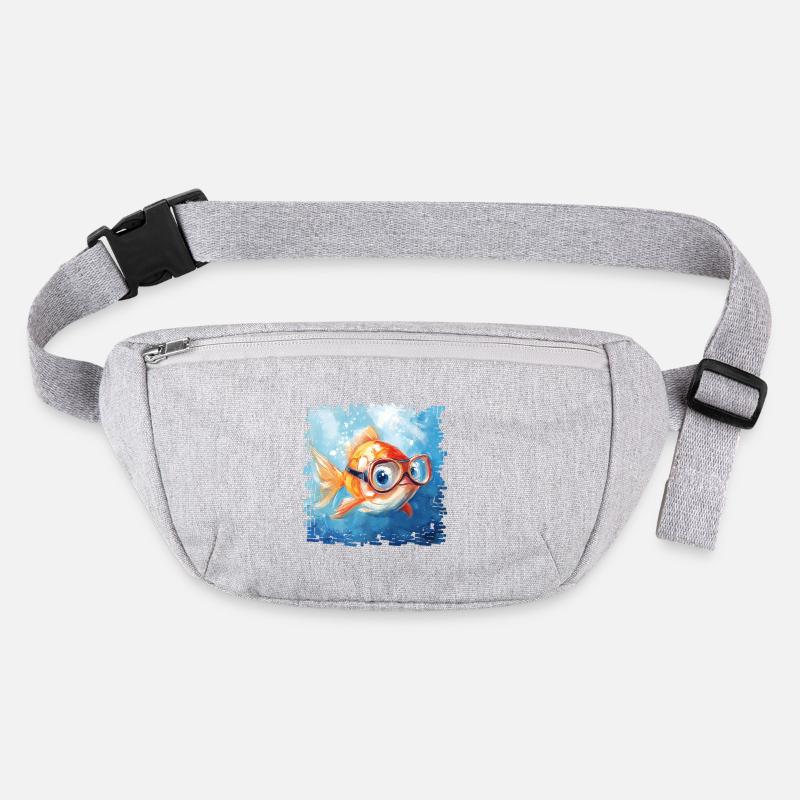 Poisson rouge avec lunettes de plongée Sac banane recyclé Stanley/Stella