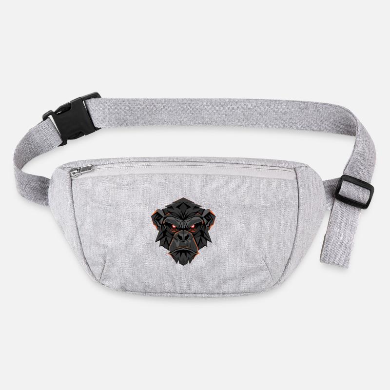 Neon Gorilla Lowpoly Face Stanley/Stella recycled Hip Bag 