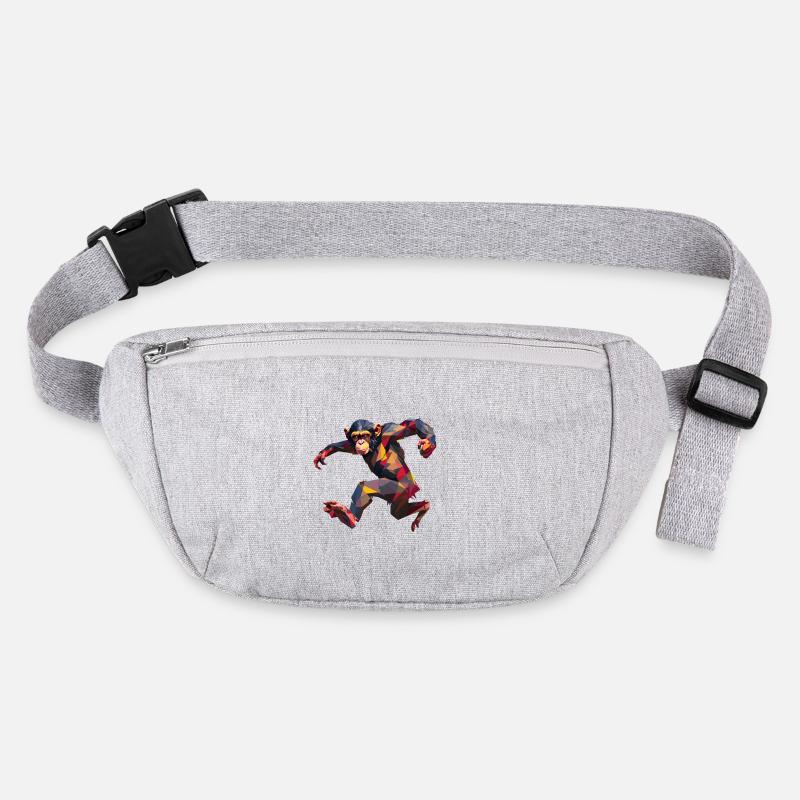Conception de logo Low Poly Chimpanzee Sprint Sac banane recyclé Stanley/Stella